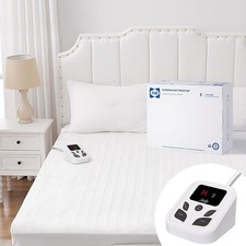Sealy Heated Mattress Pad Cover Full Size 54"x75" Warm Deep Pocket Auto Shut-Off