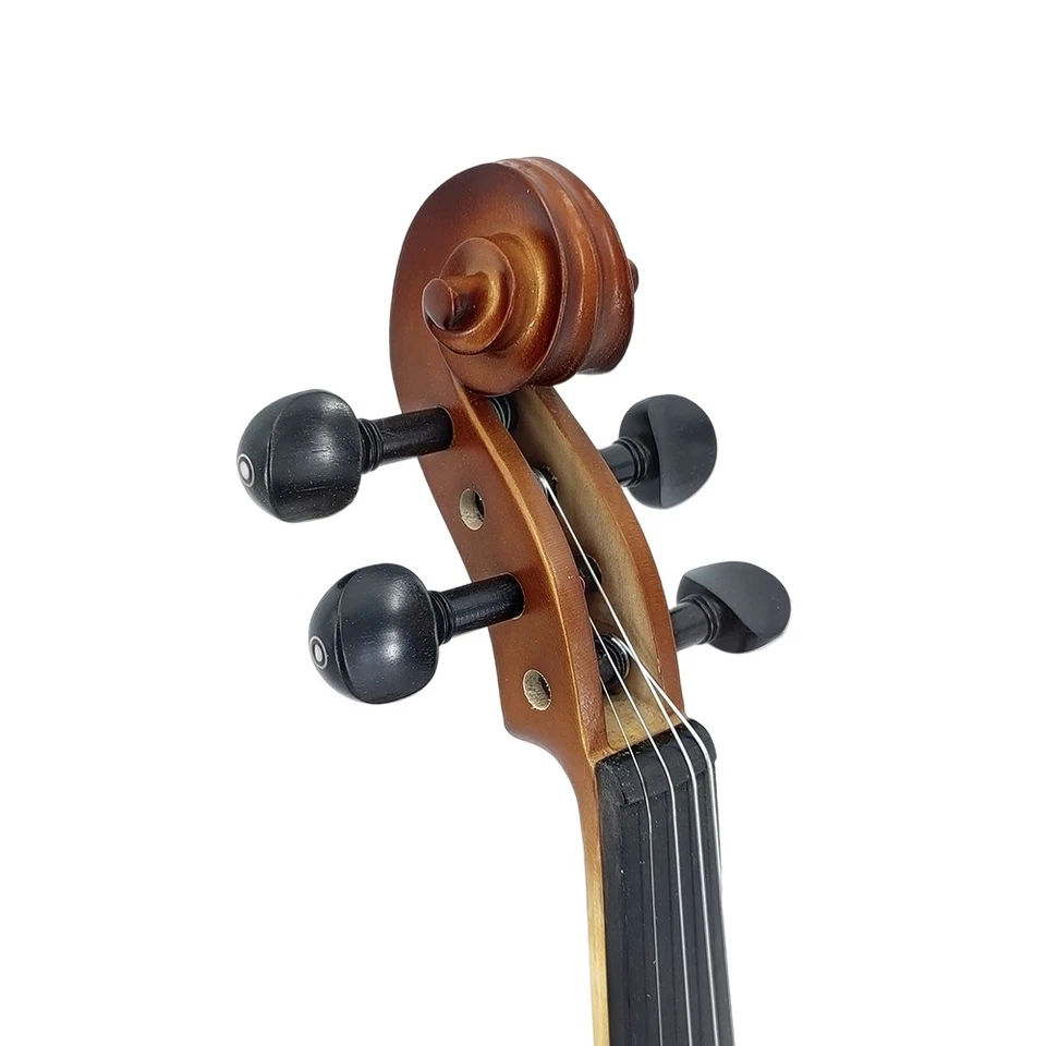 Left Hand Electric Acoustic Violin 4/4 Maple Spruce Handmade Violin with Case - Image 3 of 4