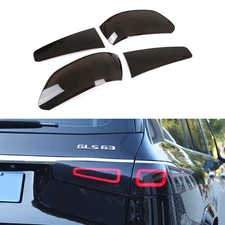 Smoked black ABS Rear light tail light cover trim For Mercedes-Benz GLS 20-2024