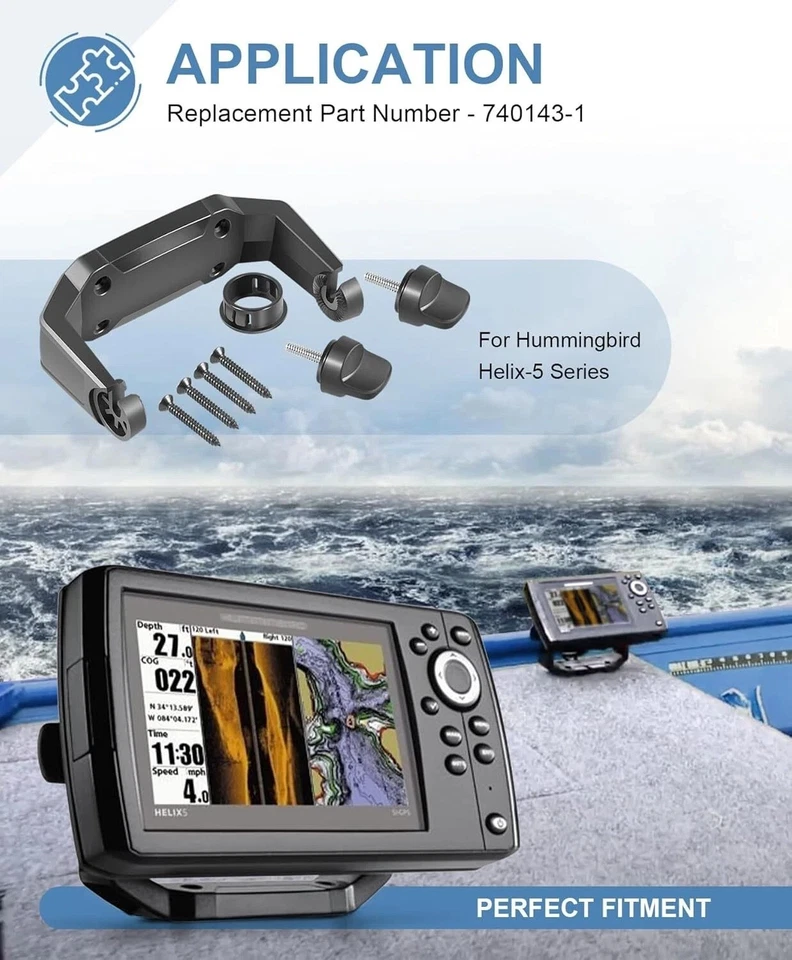Kit de montaje de cardán para Humminbird 740143-1 se adapta a modelos de buscador de peces serie Helix-5 Foto 2 de 4