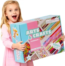 Arts and Crafts Kit for Kids - over 1600 Pieces of DIY Craft Supplies! Creative 
