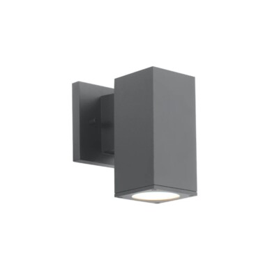 WAC Lighting Cubix LED 6 inch Black Wall Sconce Wall Light, WS-W220208-30-BK