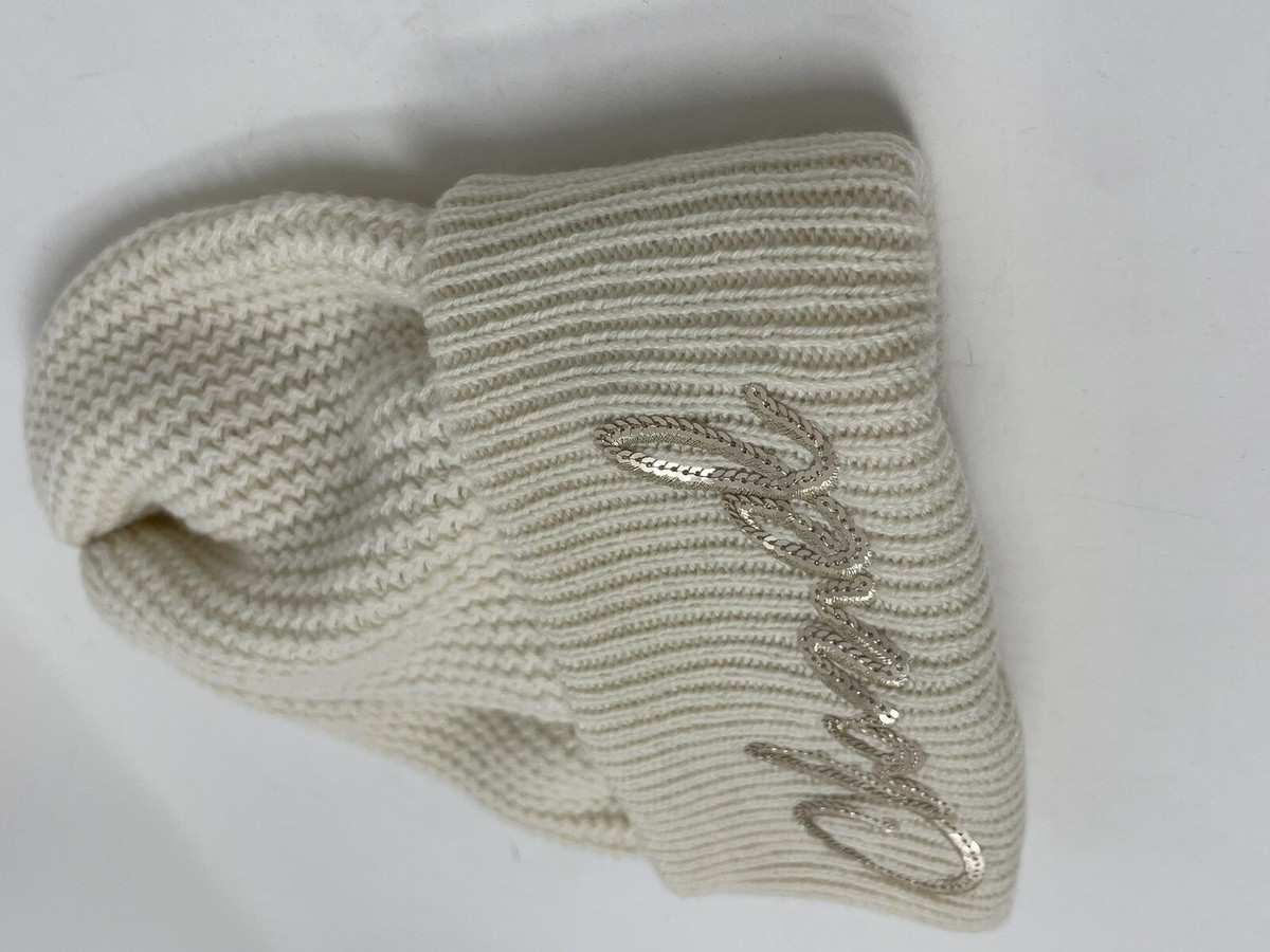 Chanel Cashmere Hat Beanie 22A Ivory Script NWT Chanel Chanel Cashmere Hat Beanie 22A Ivory Script NWT | Grailed main image 3