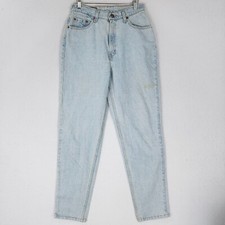 Levis Jeans Womens 12 Blue Vintage USA Made High Rise Tapered Leg Light Wash