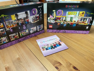 2 new Sealed IN Hand LEGO 21339 Ideas BTS Dynamite w 1 KOR exclusive sticker set