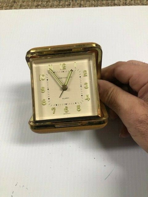 Vintage Phinney Walker Travel Alarm Clock made in GERMANY - Gator