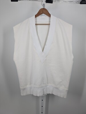 Calvin Klein 205w39nyc Proto Sample Oversized V Neck Sweatshirt Vest Raf  Simons