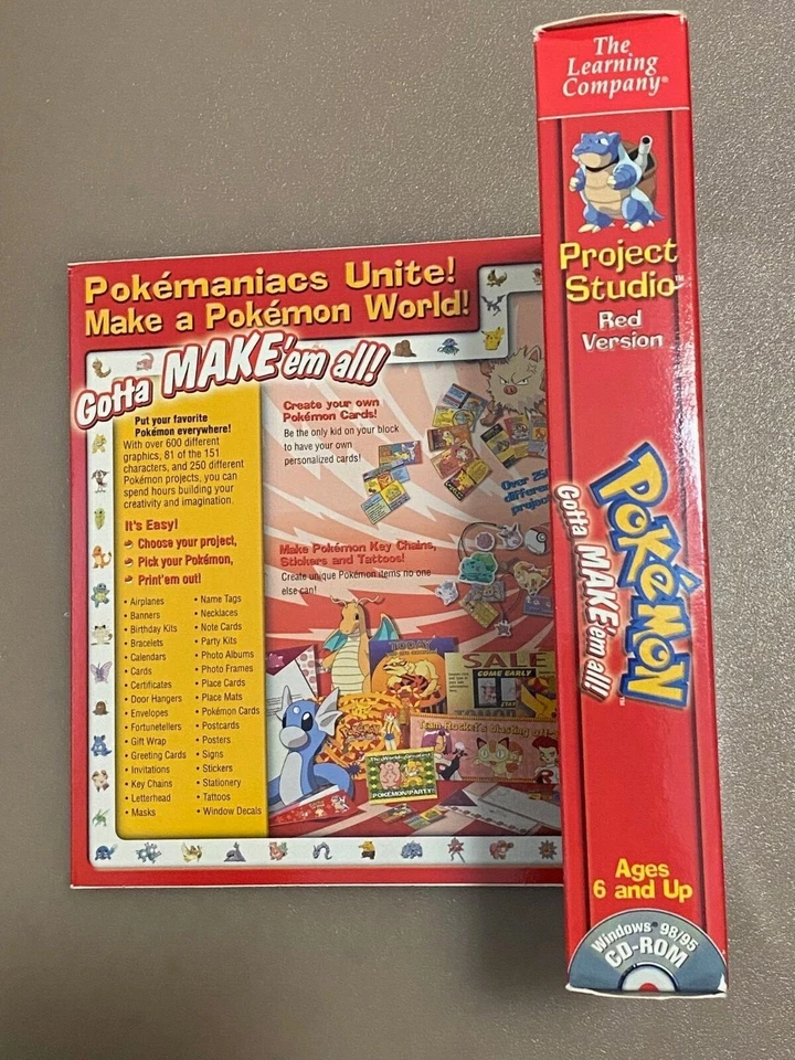 Pokémon: Project Studio Red Version (Windows 98/95) Brand New Sealed! - Image 4 of 4