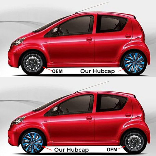 4 PCS 17" Wheel Covers Full Hub Caps R17 Rim fit for Volkswagen Beetle 2010-2019 - Picture 3 of 9