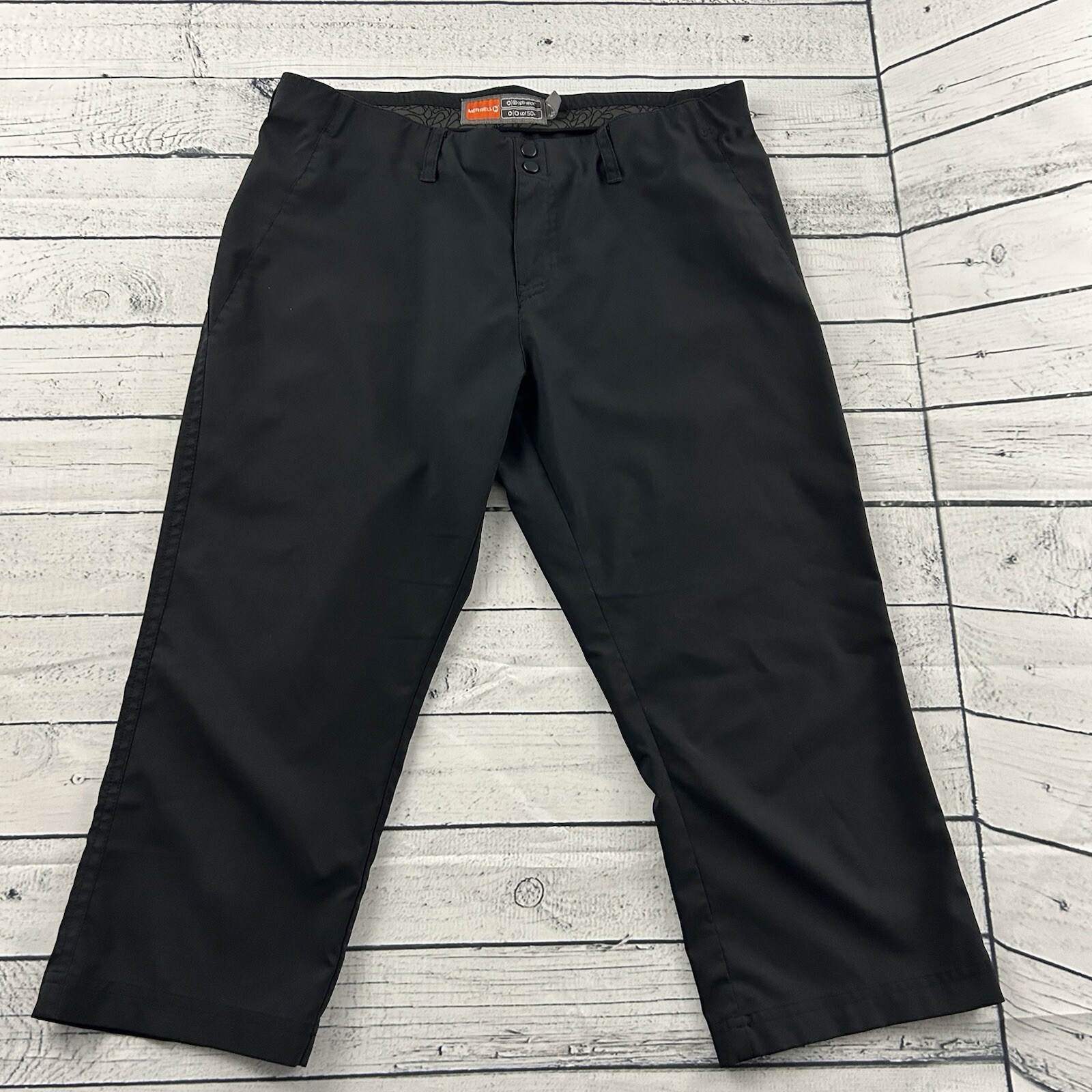 Merrell Pantaloni Crop Elasticizzati Vita Escursionismo Outdoor UPF 50+ Donna 8 Nero