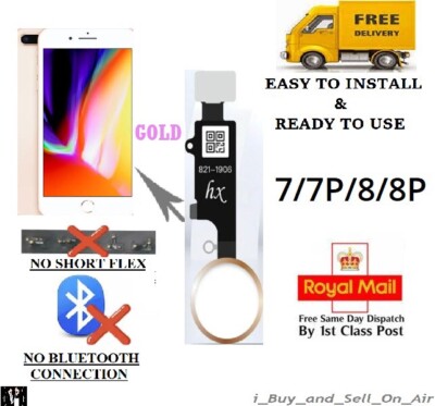 Für iPhone 7 / 7 Plus / 8 / 8 Plus Home Button Flex Kabel Ersatz. GOLD.