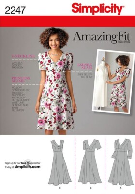 Simplicity Schnitt Nr 2247.BB Kleid Gr. 46 - 54