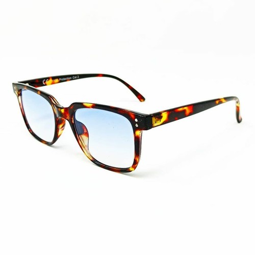 Occhiali da sole uomo donna nero acetato lenti blu sfumato Pif wear  Essential 2 | eBay