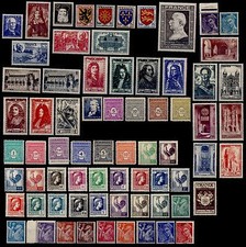 L'ANNÉE 1944 Complète, Neufs * = Cote 69 € / Lot Timbres France n°599 à 668