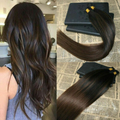 12A RUSSISCHE 100g/100 STRÄHNEN VORGEBUNDEN KERATIN NAGEL l SPITZEN HAARE 1B#/4# BALAYAGE 