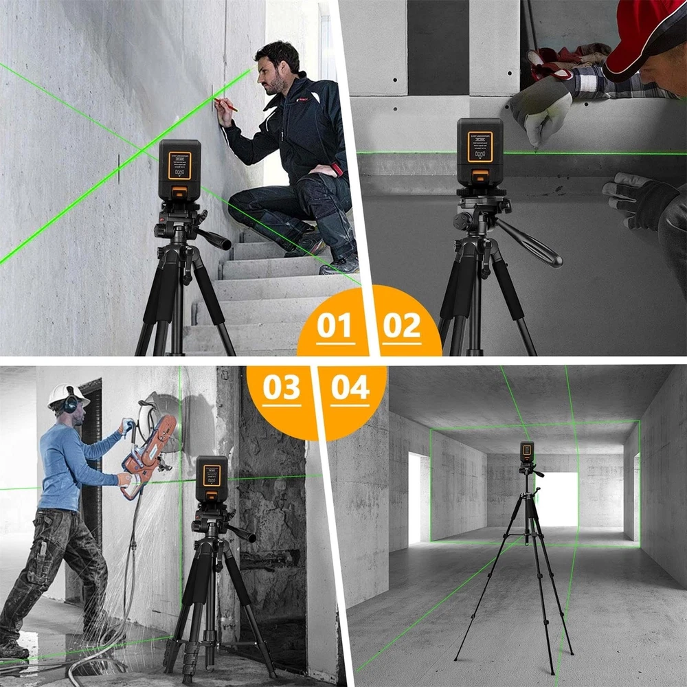 Laser Level Tripod - hittaty Height Adjustable Laser Tripod with 3 Way Swivel...