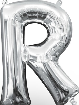 16'' Silver Letter R Balloon