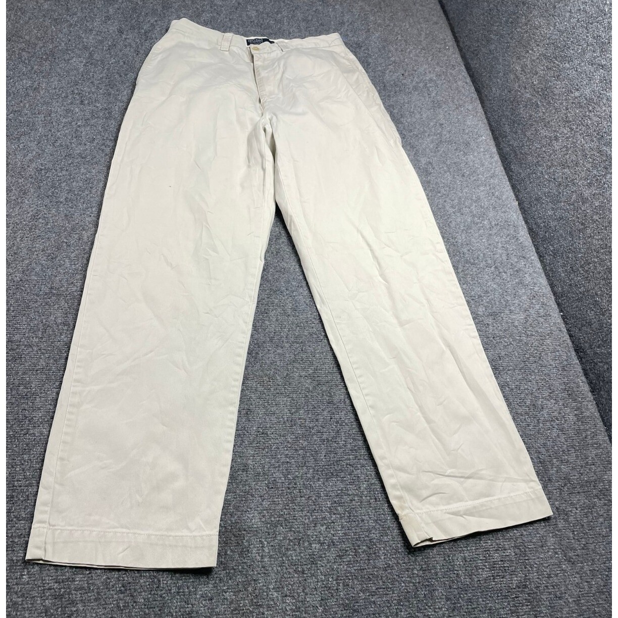 Men's Beige Philip Chino Flat Front Straight Leg Pants 32x32