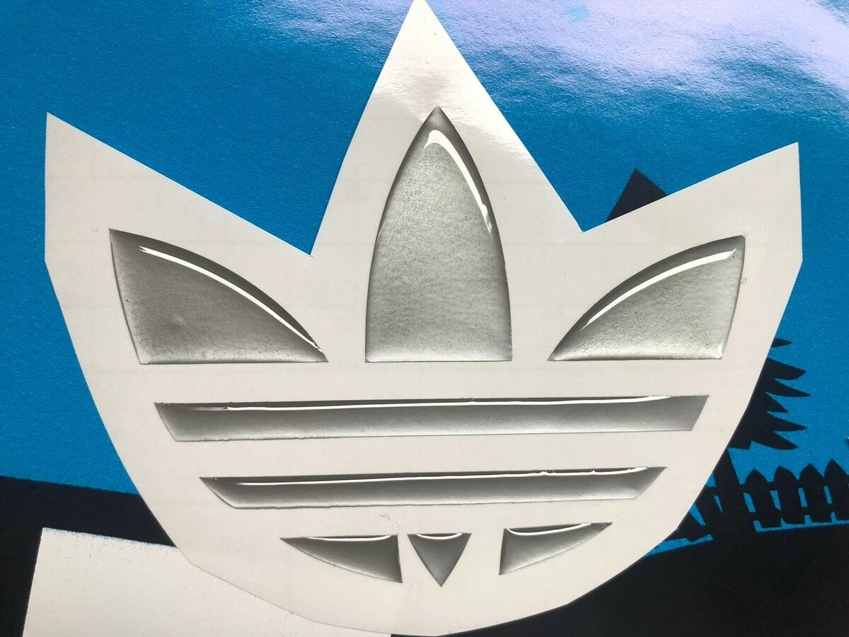 Adidas flor Stickers relieve, Vinyl Decals, gel Relieve, stiker 3D Tornasol