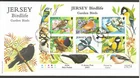 JERSEY 2007 GARDEN BIRDS SET MINIATURE SHEET on UNADDRESSED FIRST DAY COVER