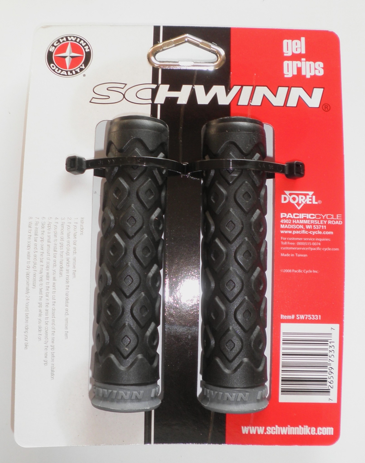 2 PAIRS OF SCHWINN BLACK BICYCLE HANDLEBAR GEL GRIPS BIKE PARTS 683