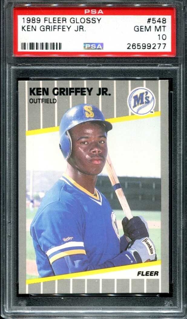 1989 Fleer Glossy Ken Griffey Jr #548 Rookie RC PSA 10