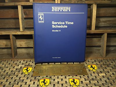 1981 1982 FERRARI MONDIAL 8 SERVICE TIME SCHEDULE MANUAL U.S VERSION (ORIGINAL)