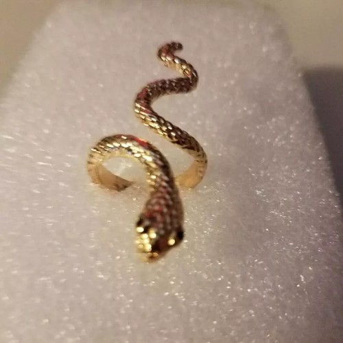 MIP - Juego de 2 piezas tono plata, tono dorado - gótico, emo damas anillo serpiente ajustable - Imagen 6 de 10