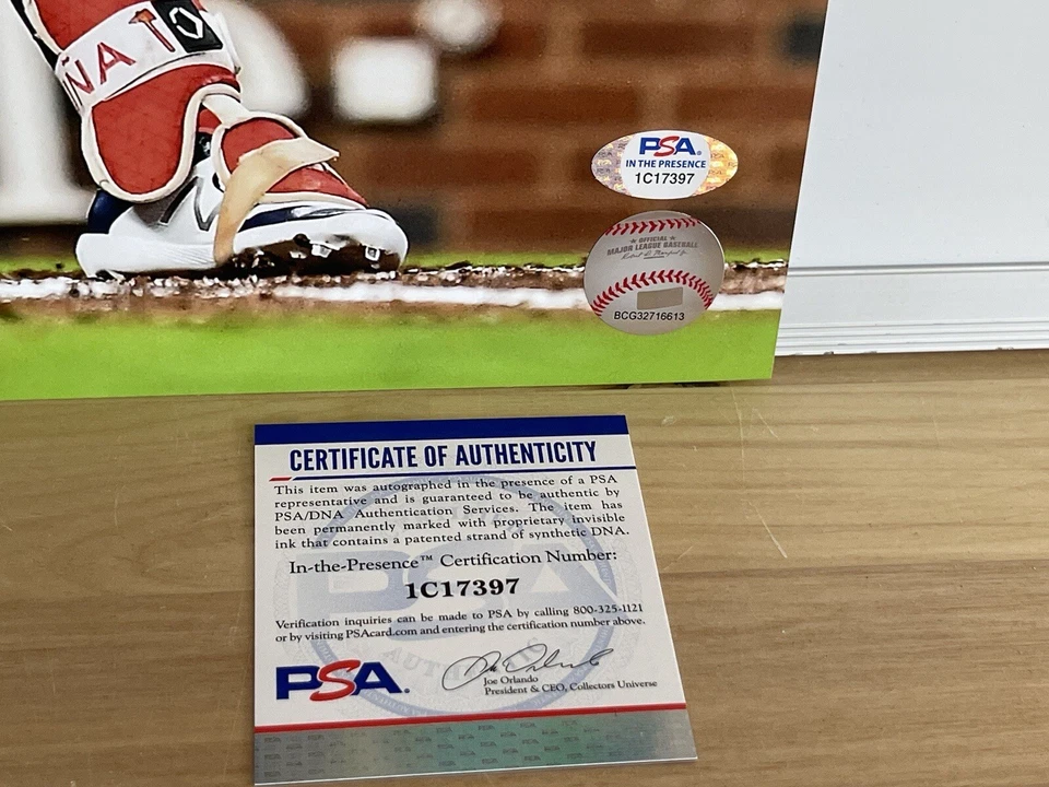 Braves Ronald Acuna Jr. Authentic Signed 16x20 Batting Photo PSA In The Presence - Image 4 of 4
