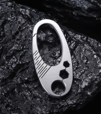 EDC Titanium Alloy Keychain Carabiner Waist Fast Hanging Buckle with Key Ring