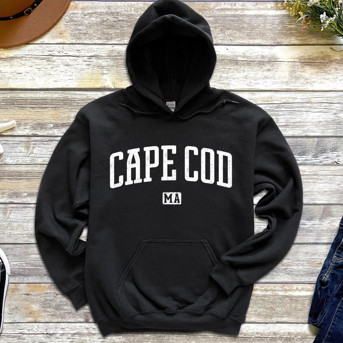 Cape Cod Hoodie Cape Cod Massachusetts Vintage Pullover Hoodie