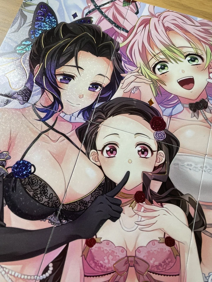 Demon Slayer Waifus 9-Piece Binder Page Puzzle Collectible Cards KaMeng Nezuko - Image 3 of 4