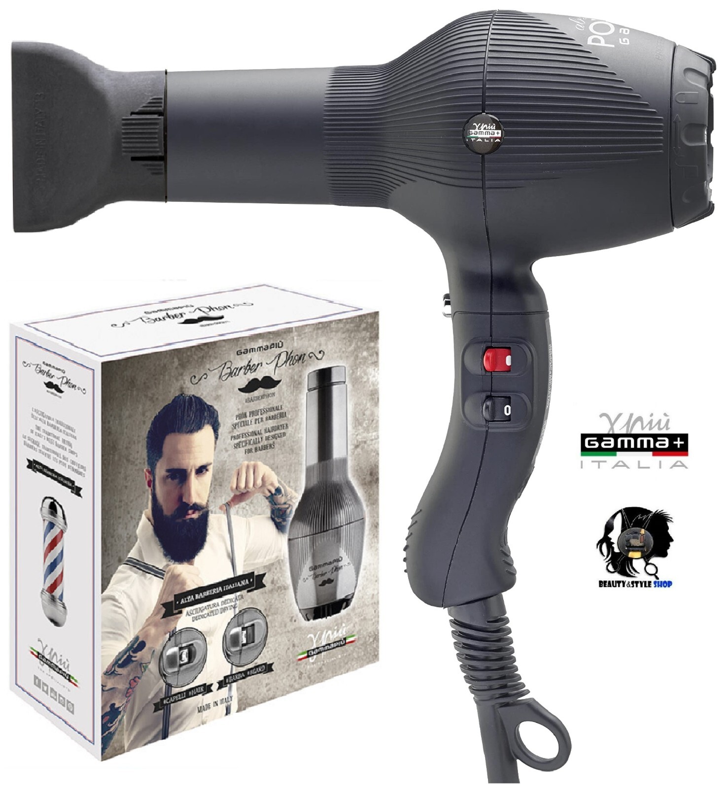 Gamma Più Barber Phon: L'Asciugacapelli Professionale Vintage per Barba