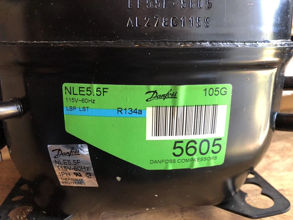 Danfoss NLE5.5F 115V 1PH 60HZ R-290A MBP REF. COMPRESSOR/ RSCR APPLICATION - Image 2 of 4