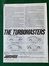 JAN SPEED TURBOMASTERS RANGE ROVER SIERRA MERCEDES A4 SIZE POSTER ADVERT FILE M