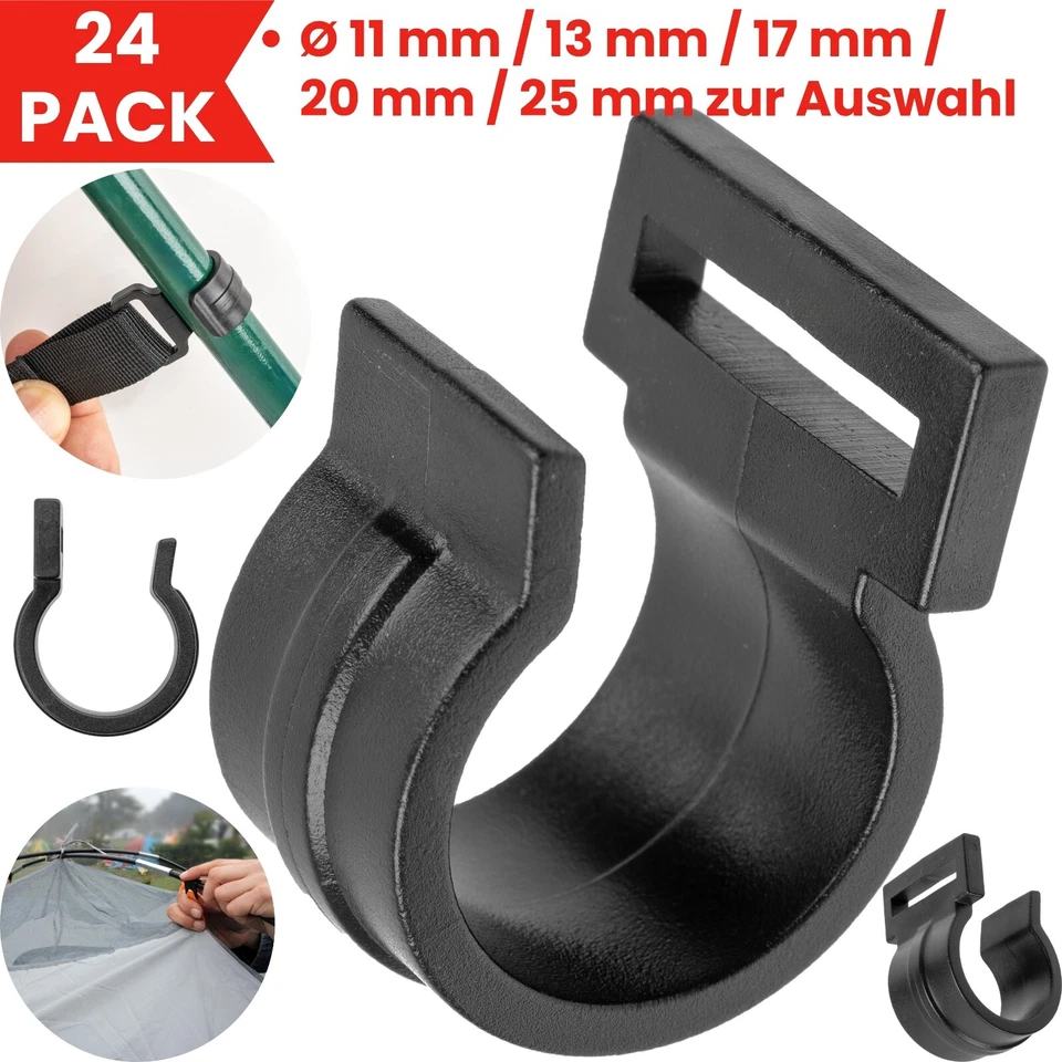 YOUR DAY MATE Befestigungshaken Zeltstange Haken Clip für Outdoor Zelt Vorzelt Markise Plane