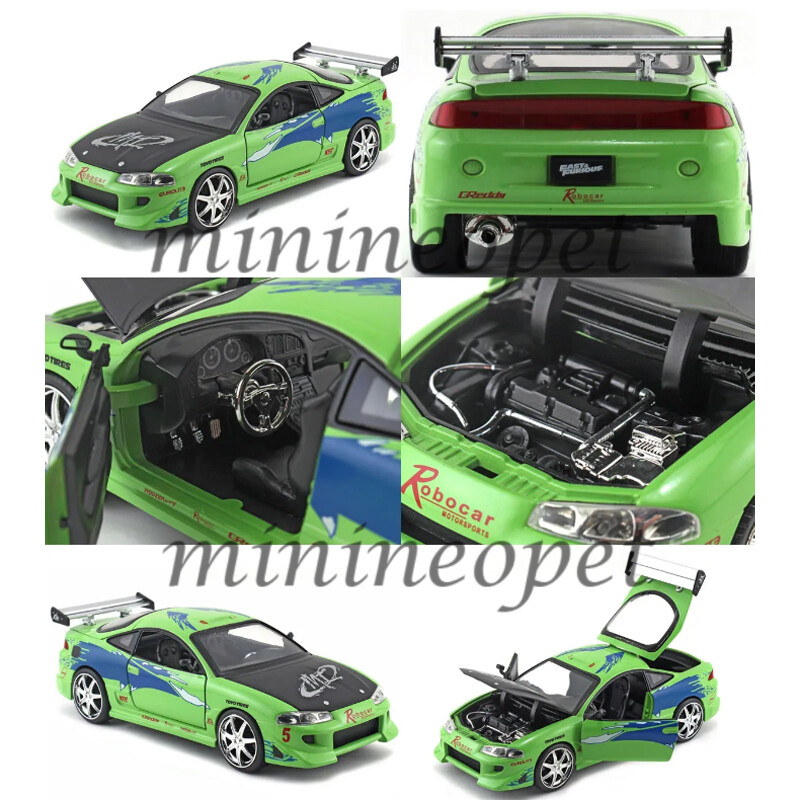 ミニカー FAST&FURIOUS MITSUBISHI ECLIPCE JADA 97603 FAST & FURIOUS BRIAN'S MITSUBISHI ECLIPSE 1/24