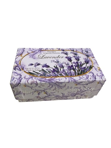 SAPONIFICIO Artigianale Fiorentino / sapone da bar da bagno 10,5 oz / ITALIA / LAVANDA / NUOVO! - Foto 4 di 5