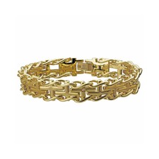 Mens 8 1/2 Railroad Bracelet in Sterling Silv...