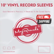50pcs 10 inch Vinyl Record Outer Sleeves Clear Plastic Vinyl Record Sleeves for
