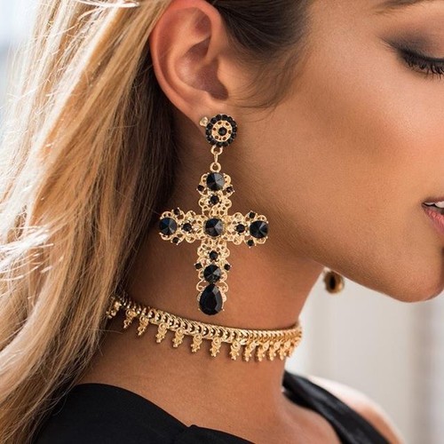 New Cross Earrings Dangle Women 