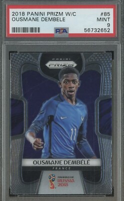 2018 Prizm World Cup Ousmane Dembele Card #85 PSA 9 (56) France