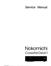 Manuel De Service Pour Nakamichi Cassette Deck 1