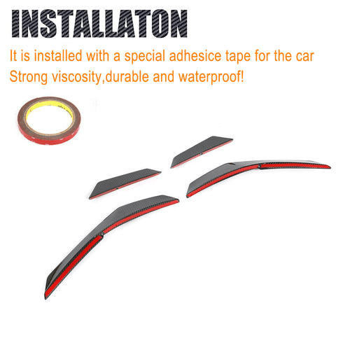 Parachoques delanteros de carbono para Audi R8 MK2 V10 16-19 aletas aletas alerón Canards - Imagen 10 de 11