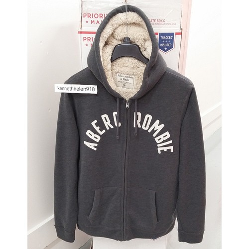 ABERCROMBIE \u0026 FITCH MENS LOGO SHERPA 