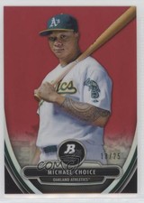 2013 Bowman Platinum Prospects Red Refractor 18/25 Michael Choice #BPCP71 i5q