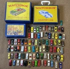 Huge Lot Of 1960s/70s Hot Wheels Matchbox/Lesney Car Cases & Vehicles RARE!
