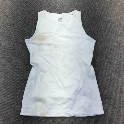 Tommie Copper Compression Shirt Womens Large White Tank Top Back Support Brace
