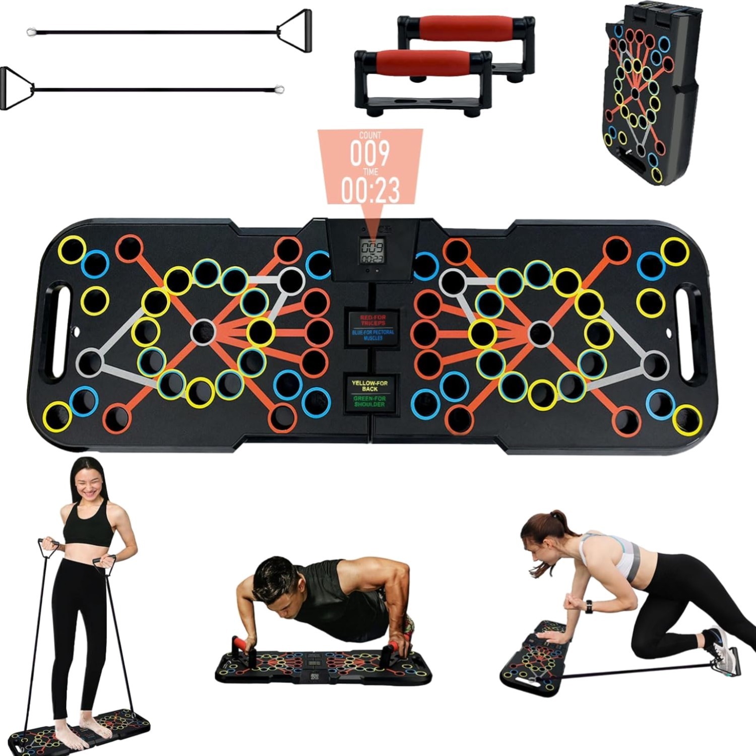 Ergonomisches 41-in-1 Push-Up Rack Board für effektives Muskeltraining Zuhause