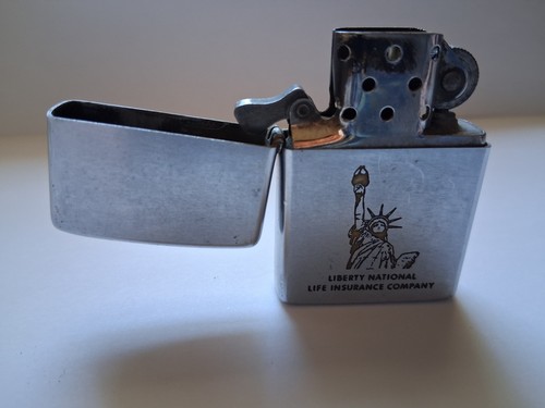 Vintage Collectible 1960s Zippo Lighter - Liberty National Life Insurance